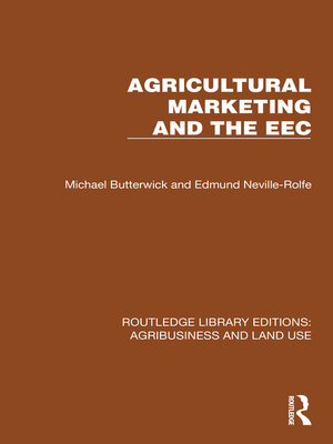 cover image of Agricultural Marketing and the EEC